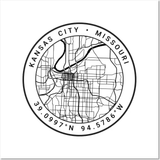 Kansas City Map Posters and Art